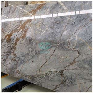 Zilā Calacatta marmora plāksne