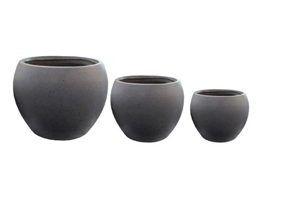 Āra vertikālās ribas Fiber Clay Pot